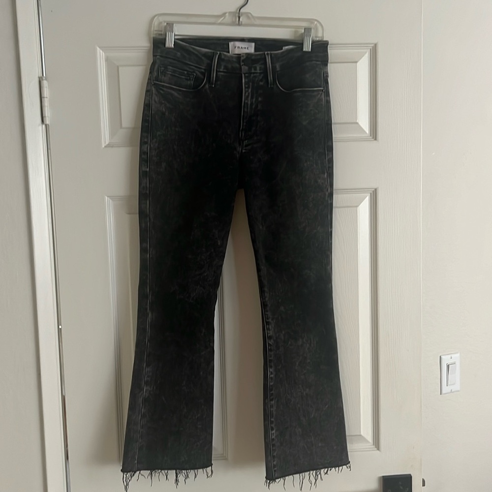 Frame Black Le Crop Mini Boot jean